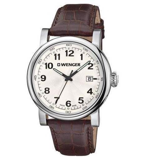 Image of Wenger Urban Classic sølv rustfri stål quartz Herre ur, model 01.1041.114